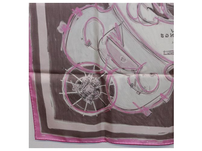 Hermès HERMES Carre 90 Seidentuch Rosa Auth 198386M Pink - Ansicht 20
