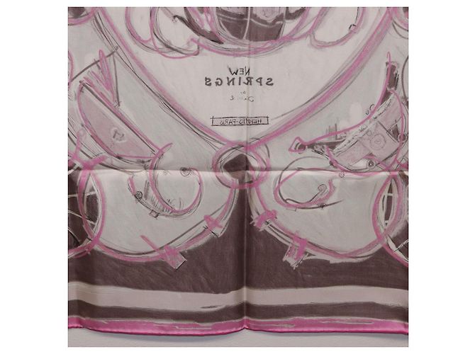 Hermès HERMES Carre 90 Seidentuch Rosa Auth 198386M Pink - Ansicht 21