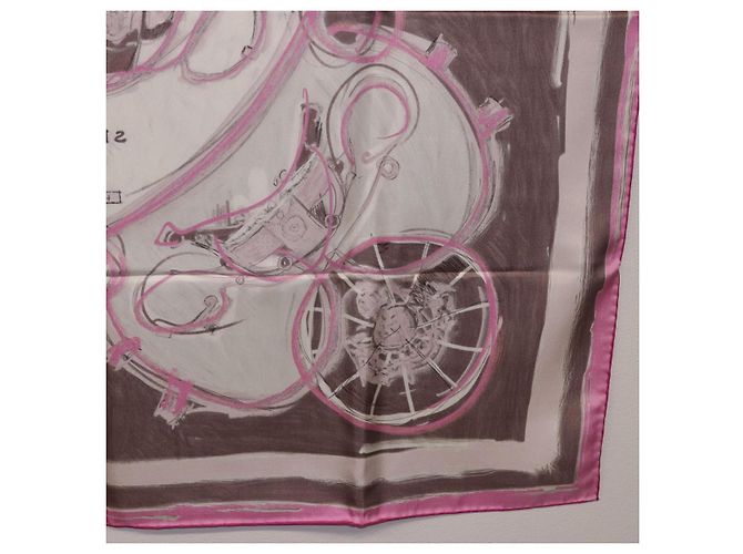 Hermès HERMES Carre 90 Seidentuch Rosa Auth 198386M Pink - Ansicht 22
