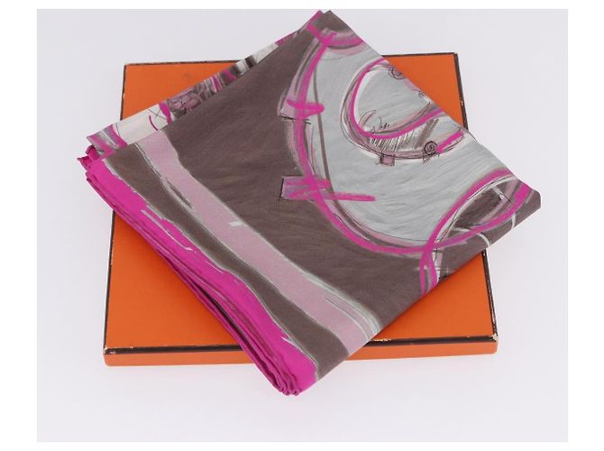 Hermès HERMES Carre 90 Seidentuch Rosa Auth 198386M Pink - Ansicht 24
