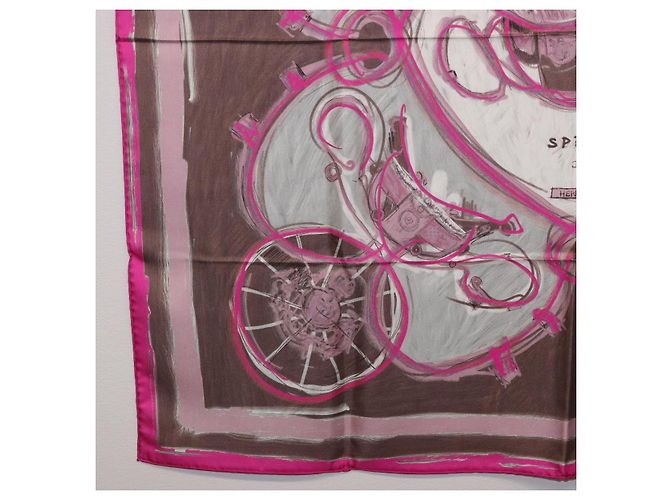 Hermès HERMES Carre 90 Seidentuch Rosa Auth 198386M Pink - Ansicht 8