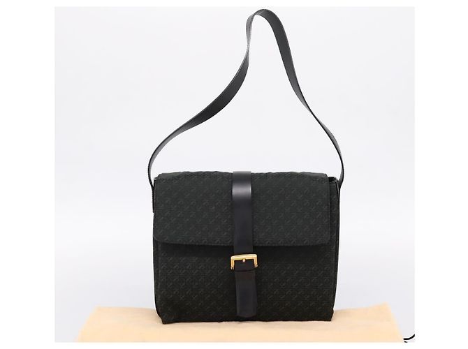 Borsa a tracolla LOEWE Canvas Green Gold Tone Auth 204750V Verde - vista 12