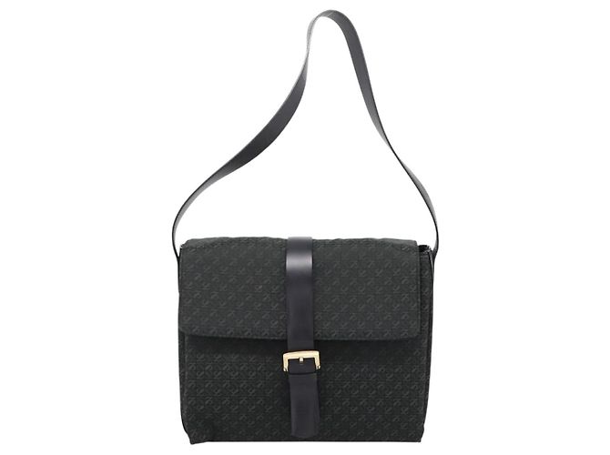 Borsa a tracolla LOEWE Canvas Green Gold Tone Auth 204750V Verde - vista 13