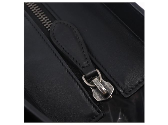 Céline Borsa a mano CELINE Luggage Mini Shopper in pelle Blu Turchese Auth LN125SAM - vista 18