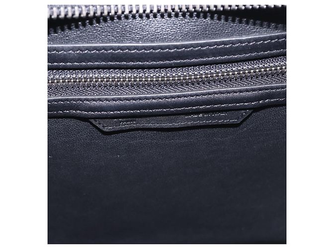 Céline Borsa a mano CELINE Luggage Mini Shopper in pelle Blu Turchese Auth LN125SAM - vista 20