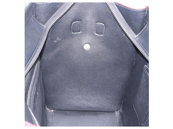 Céline Borsa a mano CELINE Luggage Mini Shopper in pelle Blu Turchese Auth LN125SAM - vista 21