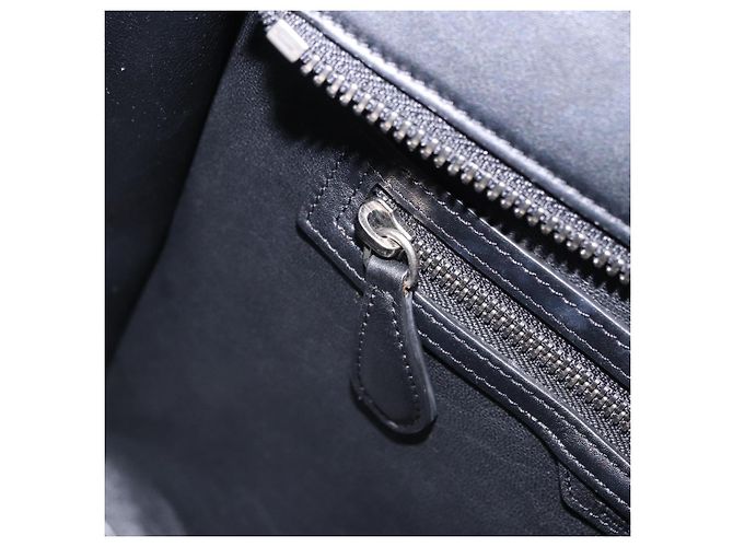 Céline Borsa a mano CELINE Luggage Mini Shopper in pelle Blu Turchese Auth LN125SAM - vista 23