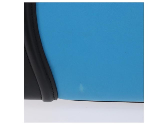 Céline Borsa a mano CELINE Luggage Mini Shopper in pelle Blu Turchese Auth LN125SAM - vista 3