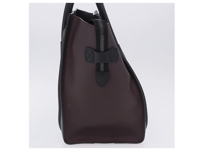 Céline Borsa a mano CELINE Luggage Mini Shopper in pelle Blu Turchese Auth LN125SAM - vista 4
