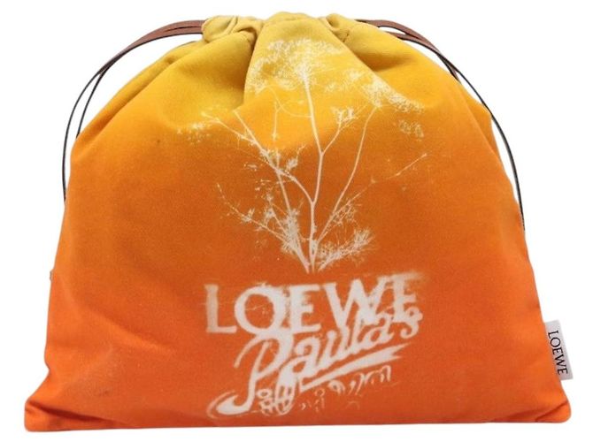LOEWE Parauzui Visa Collaboration Purse Pouch Canvas Orange Auth 203609 - Ansicht 13