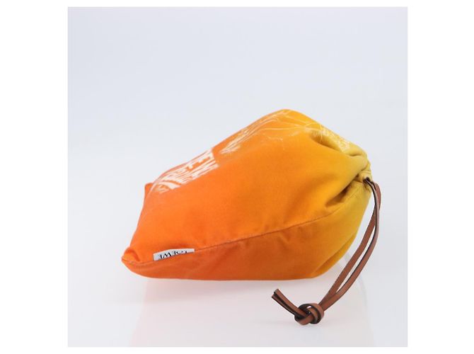 LOEWE Parauzui Visa Collaboration Purse Pouch Canvas Orange Auth 203609 - Ansicht 3