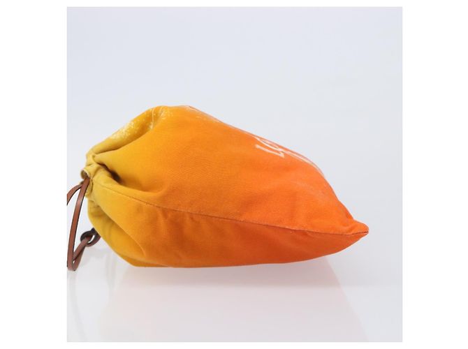 LOEWE Parauzui Visa Collaboration Purse Pouch Canvas Orange Auth 203609 - Ansicht 4
