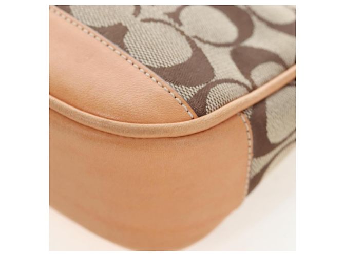 Borsa Coach Signature Canvas Beige Silver Auth ar14259A Argento - vista 15
