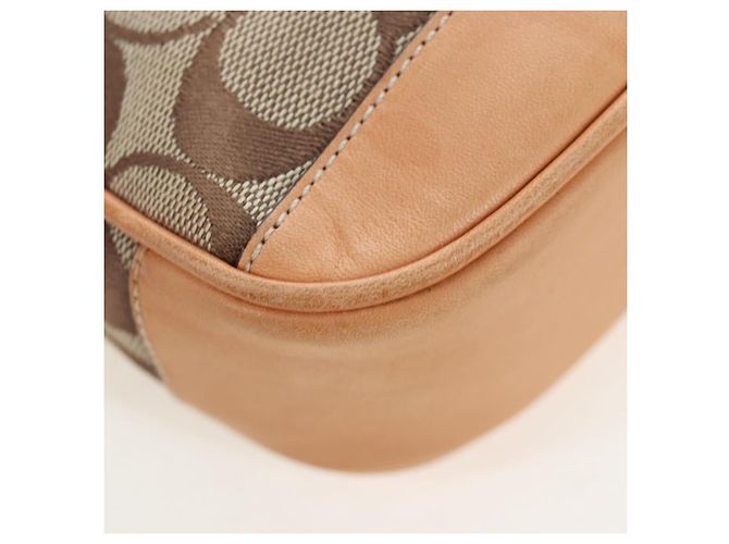 Borsa Coach Signature Canvas Beige Silver Auth ar14259A Argento - vista 16