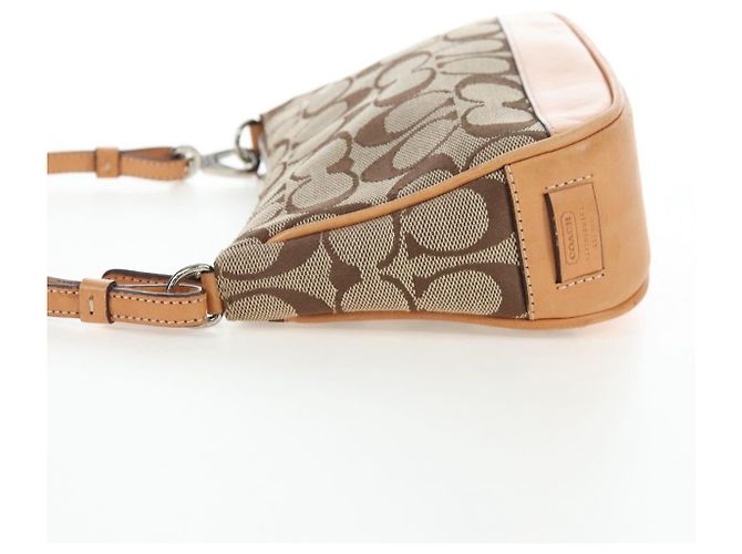 Borsa Coach Signature Canvas Beige Silver Auth ar14259A Argento - vista 3