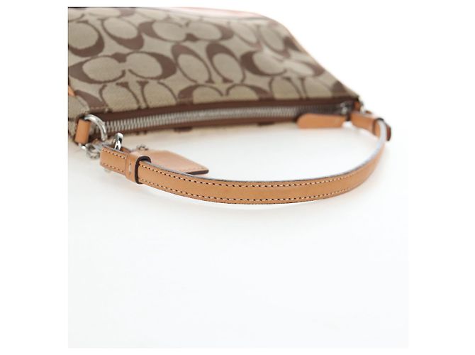 Borsa Coach Signature Canvas Beige Silver Auth ar14259A Argento - vista 7