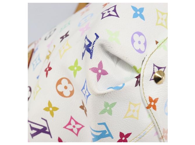 Borsa Tote LOUIS VUITTON Monogram Multicolor Annie GM White M40303 LV Auth 203647 Bianco - vista 10