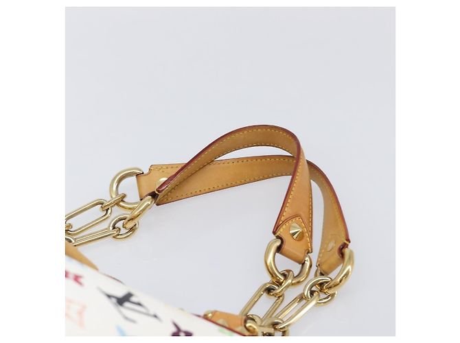 Borsa Tote LOUIS VUITTON Monogram Multicolor Annie GM White M40303 LV Auth 203647 Bianco - vista 14