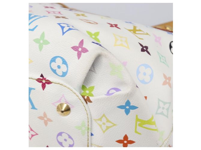 Borsa Tote LOUIS VUITTON Monogram Multicolor Annie GM White M40303 LV Auth 203647 Bianco - vista 17