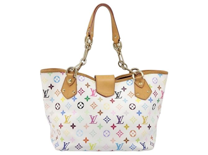 Borsa Tote LOUIS VUITTON Monogram Multicolor Annie GM White M40303 LV Auth 203647 Bianco - vista 2