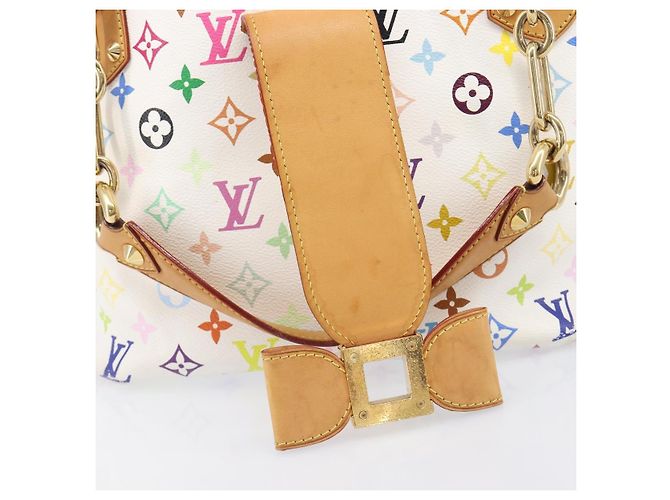 Borsa Tote LOUIS VUITTON Monogram Multicolor Annie GM White M40303 LV Auth 203647 Bianco - vista 20