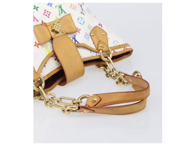 Borsa Tote LOUIS VUITTON Monogram Multicolor Annie GM White M40303 LV Auth 203647 Bianco - vista 7