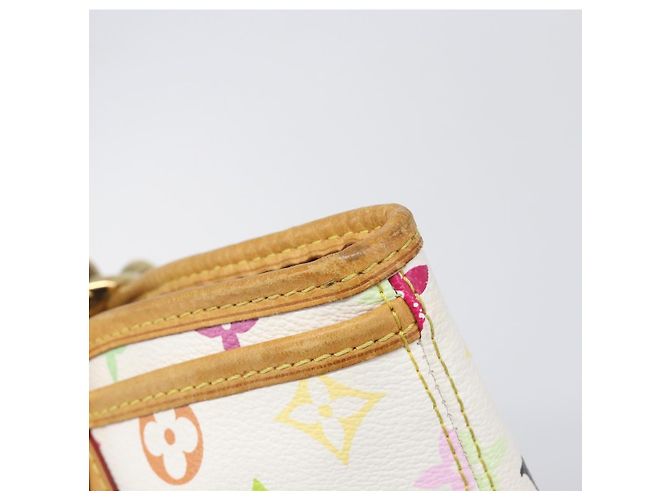 Borsa Tote LOUIS VUITTON Monogram Multicolor Annie GM White M40303 LV Auth 203647 Bianco - vista 9