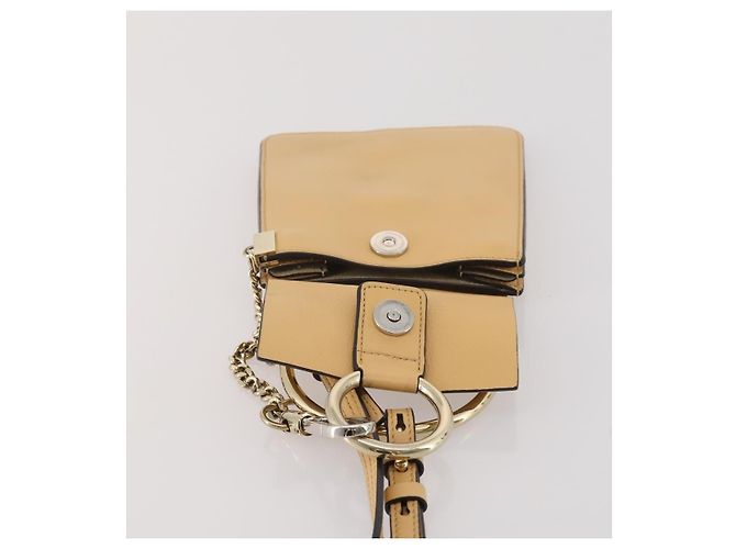 Chloé Borsa a Tracolla Chloe Fay Camoscio Beige Tono Oro Auth 201285 - vista 17