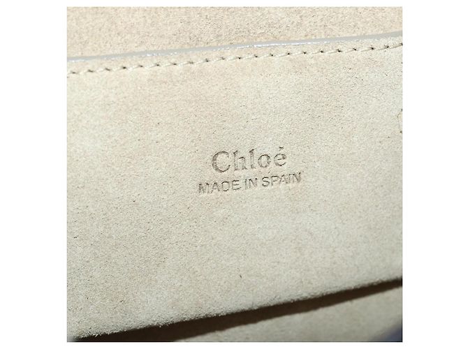 Chloé Borsa a Tracolla Chloe Fay Camoscio Beige Tono Oro Auth 201285 - vista 21