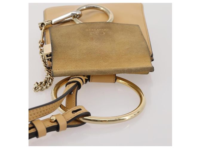 Chloé Borsa a Tracolla Chloe Fay Camoscio Beige Tono Oro Auth 201285 - vista 6