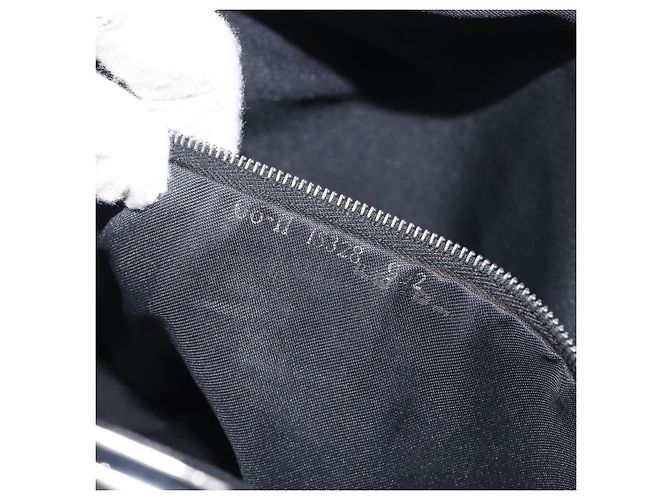 FENDI Schultertasche Nylon Schwarz Silber Auth 203677A - Ansicht 12
