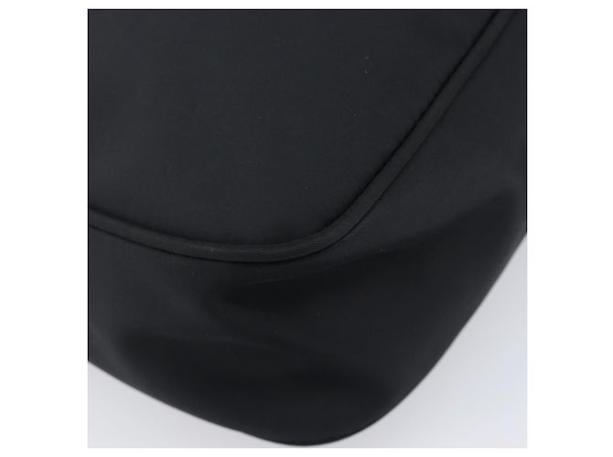 FENDI Schultertasche Nylon Schwarz Silber Auth 203677A - Ansicht 15