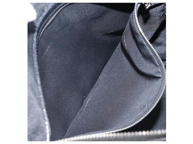 FENDI Schultertasche Nylon Schwarz Silber Auth 203677A - Ansicht 24
