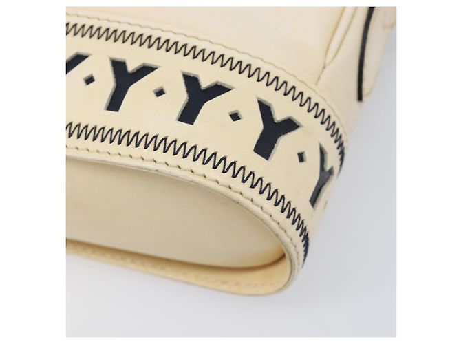 Autre Marque Borsa a tracolla SAINT LAURENT in pelle beige e oro Auth 201477 D'oro - vista 15