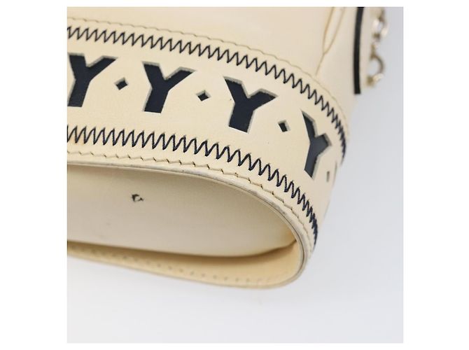Autre Marque Borsa a tracolla SAINT LAURENT in pelle beige e oro Auth 201477 D'oro - vista 17