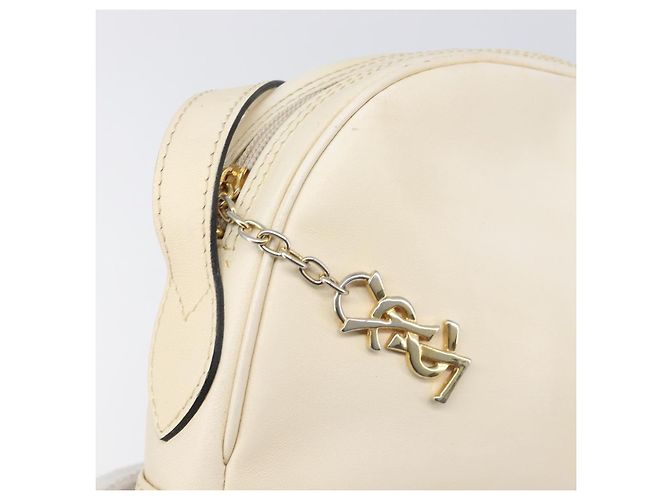 Autre Marque Borsa a tracolla SAINT LAURENT in pelle beige e oro Auth 201477 D'oro - vista 21