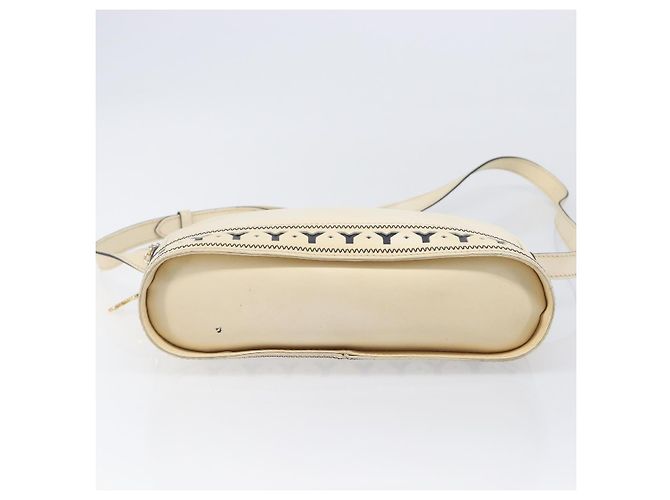Autre Marque Borsa a tracolla SAINT LAURENT in pelle beige e oro Auth 201477 D'oro - vista 5