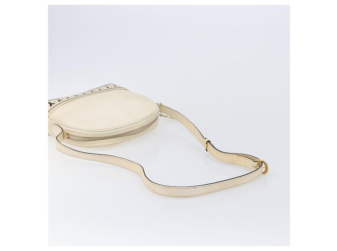 Autre Marque Borsa a tracolla SAINT LAURENT in pelle beige e oro Auth 201477 D'oro - vista 8