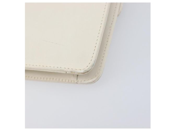 Bolsa de Ombro com Corrente GUCCI em Couro Branco Ouro Auth 204318 Dourado - vista 17
