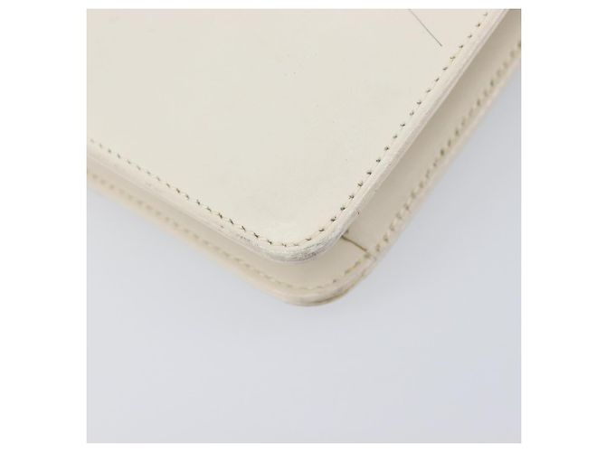 Bolsa de Ombro com Corrente GUCCI em Couro Branco Ouro Auth 204318 Dourado - vista 18