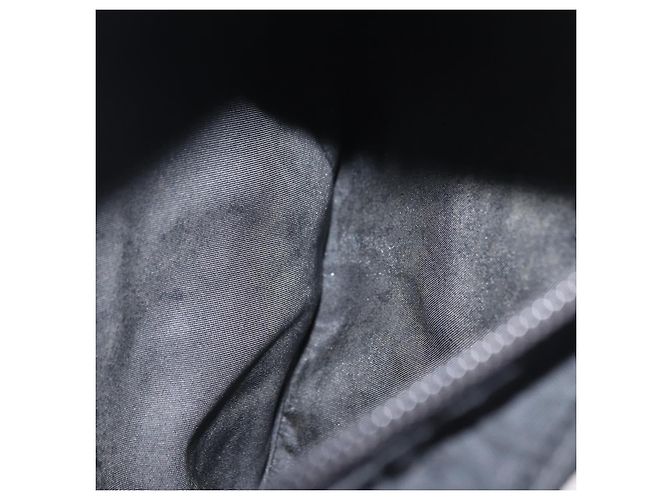 Borsa a Tracolla PRADA Nylon Nero Argento Auth 200013A - vista 11