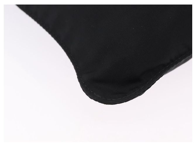 Borsa a Tracolla PRADA Nylon Nero Argento Auth 200013A - vista 15