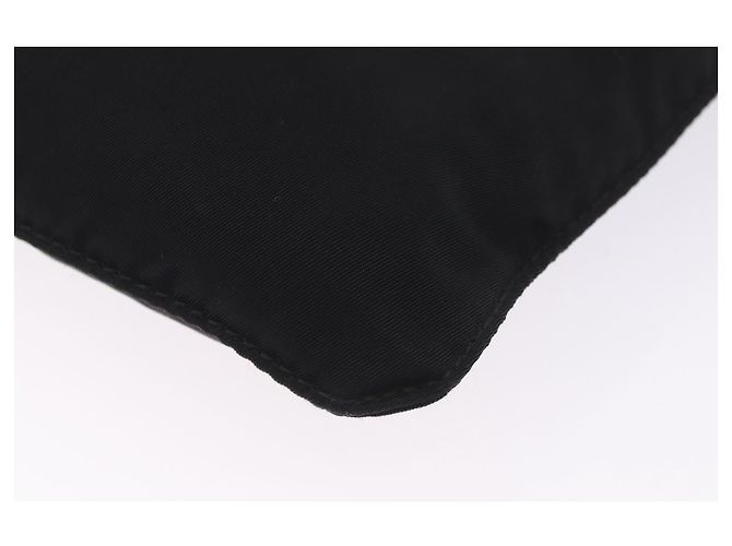 Borsa a Tracolla PRADA Nylon Nero Argento Auth 200013A - vista 16