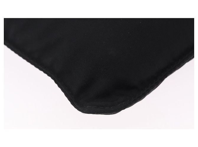 Borsa a Tracolla PRADA Nylon Nero Argento Auth 200013A - vista 17