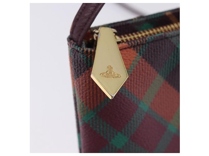 Borsa a tracolla Vivienne Westwood PVC Leather Multicolor Gold Auth 204037A Multicolore D'oro - vista 11