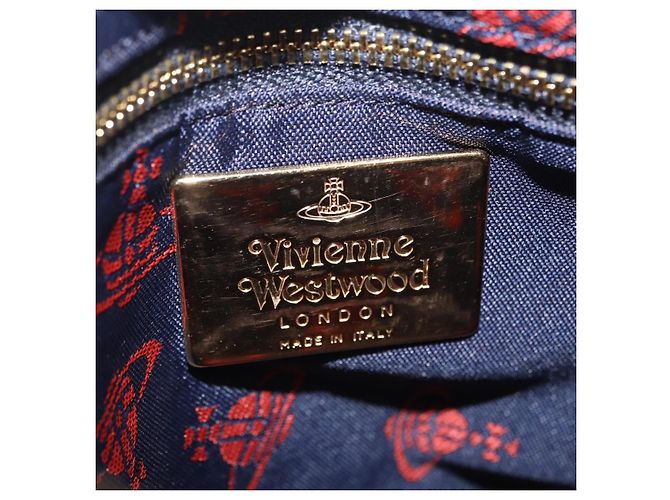 Borsa a tracolla Vivienne Westwood PVC Leather Multicolor Gold Auth 204037A Multicolore D'oro - vista 18