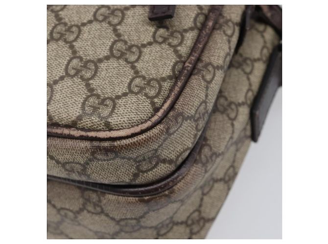 Borsa a tracolla GUCCI GG Supreme PVC Beige Silver 114531 Auth BA15711 Argento - vista 13