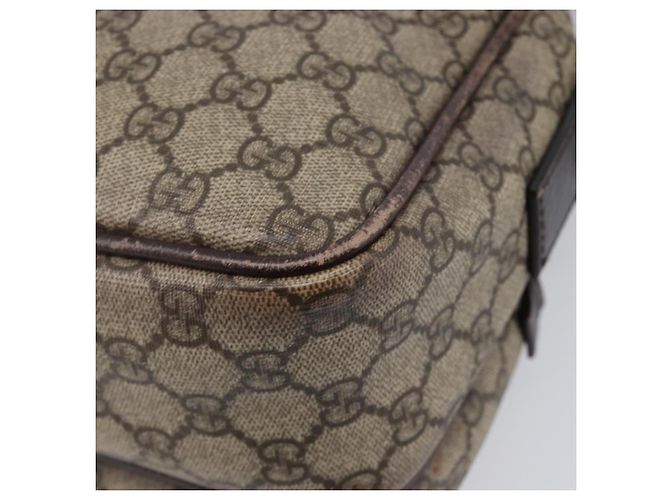 Borsa a tracolla GUCCI GG Supreme PVC Beige Silver 114531 Auth BA15711 Argento - vista 15