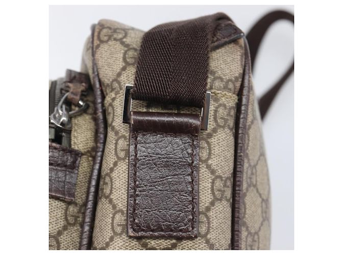 Borsa a tracolla GUCCI GG Supreme PVC Beige Silver 114531 Auth BA15711 Argento - vista 17