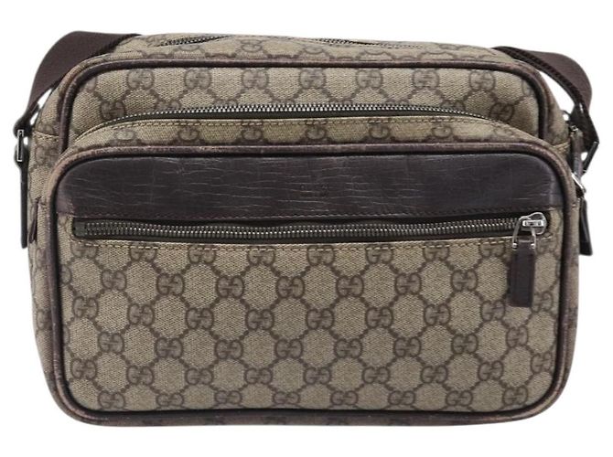 Borsa a tracolla GUCCI GG Supreme PVC Beige Silver 114531 Auth BA15711 Argento - vista 2